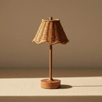 Luminária de Mesa Rattan Rotin sem Fio Brilho Ajustável Aquavera