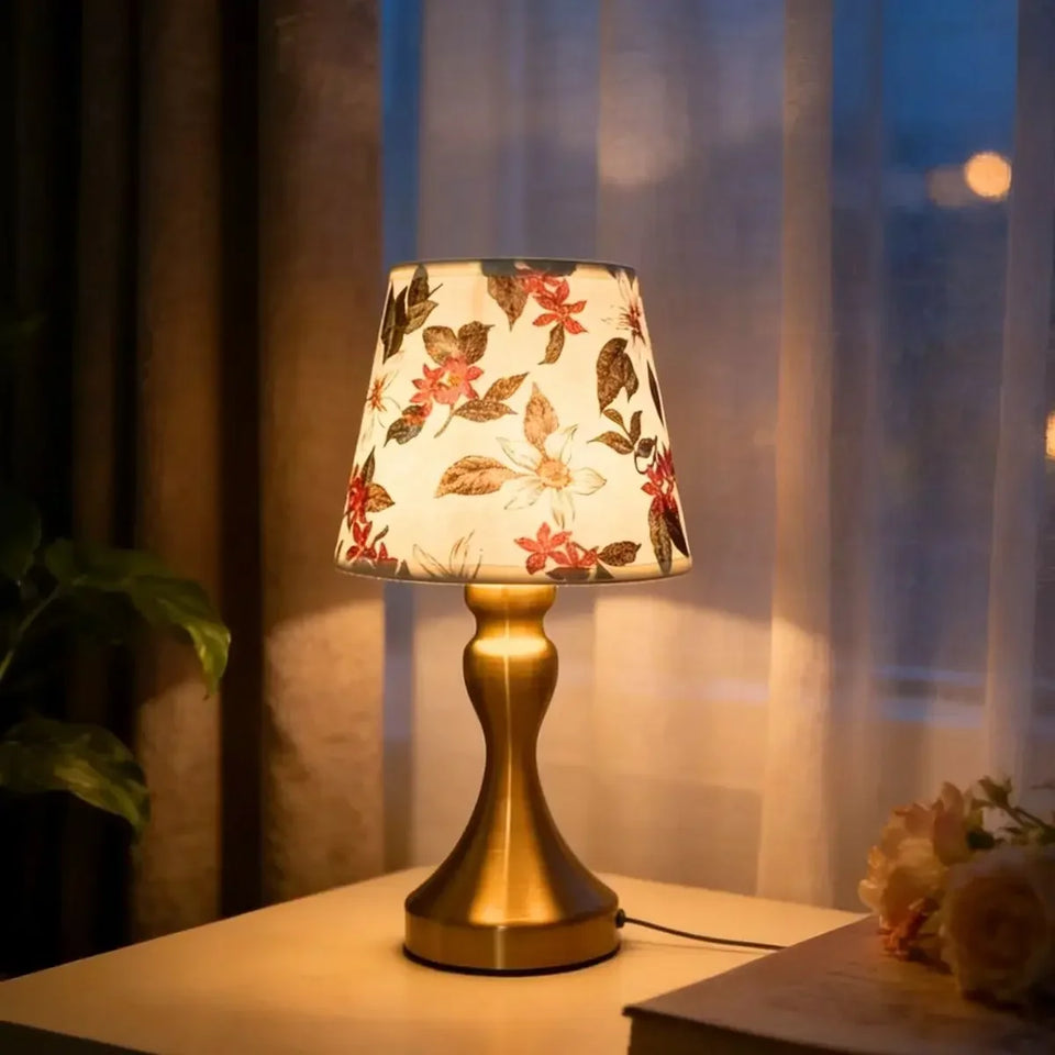 Luminária de Mesa Toile Estilo Nórdico Abajur Tecido Regulável Aquavera
