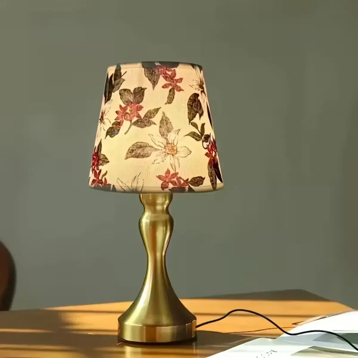 Luminária de Mesa Toile Estilo Nórdico Abajur Tecido Regulável Aquavera