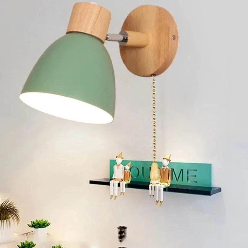Luminária de Parede Led Madeira Estilo Nórdico para Decoração Aquavera