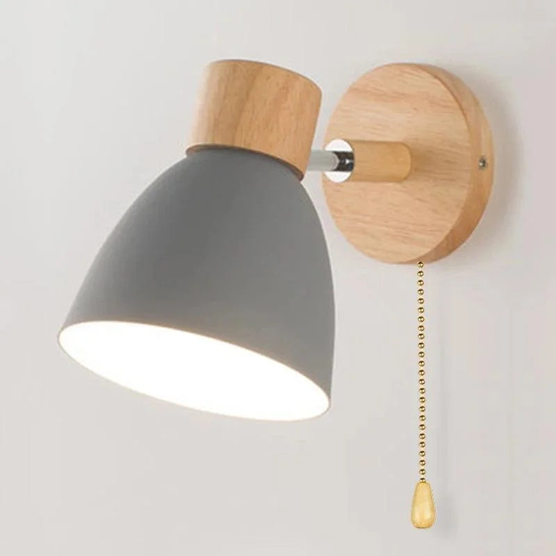Luminária de Parede Led Madeira Estilo Nórdico para Decoração Aquavera