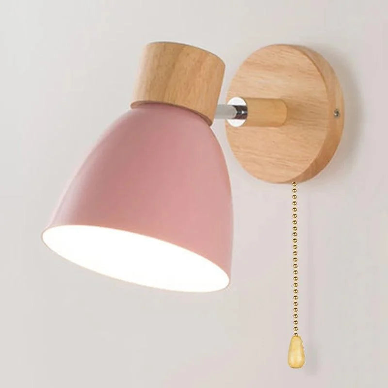Luminária de Parede Led Madeira Estilo Nórdico para Decoração Aquavera
