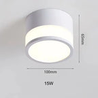 Luminária de Teto Led de Alumínio Estilo Nórdico para Sala Aquavera