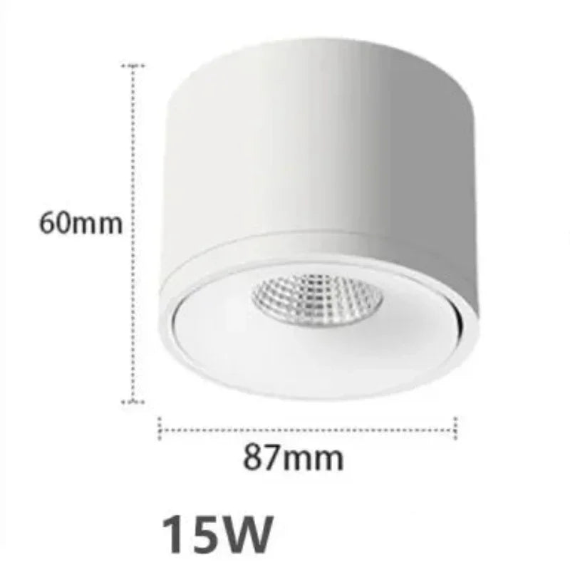 Luminária de Teto Led Rotativa Dimerizável em Alumínio Moderno Aquavera