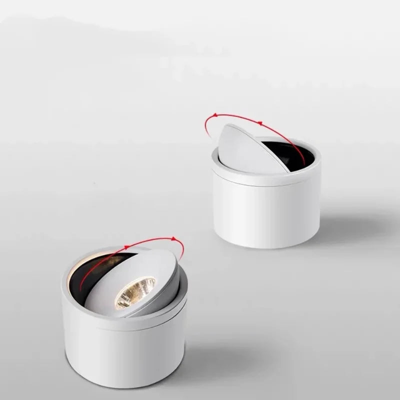 Luminária de Teto Led Rotativa Dimerizável em Alumínio Moderno Aquavera