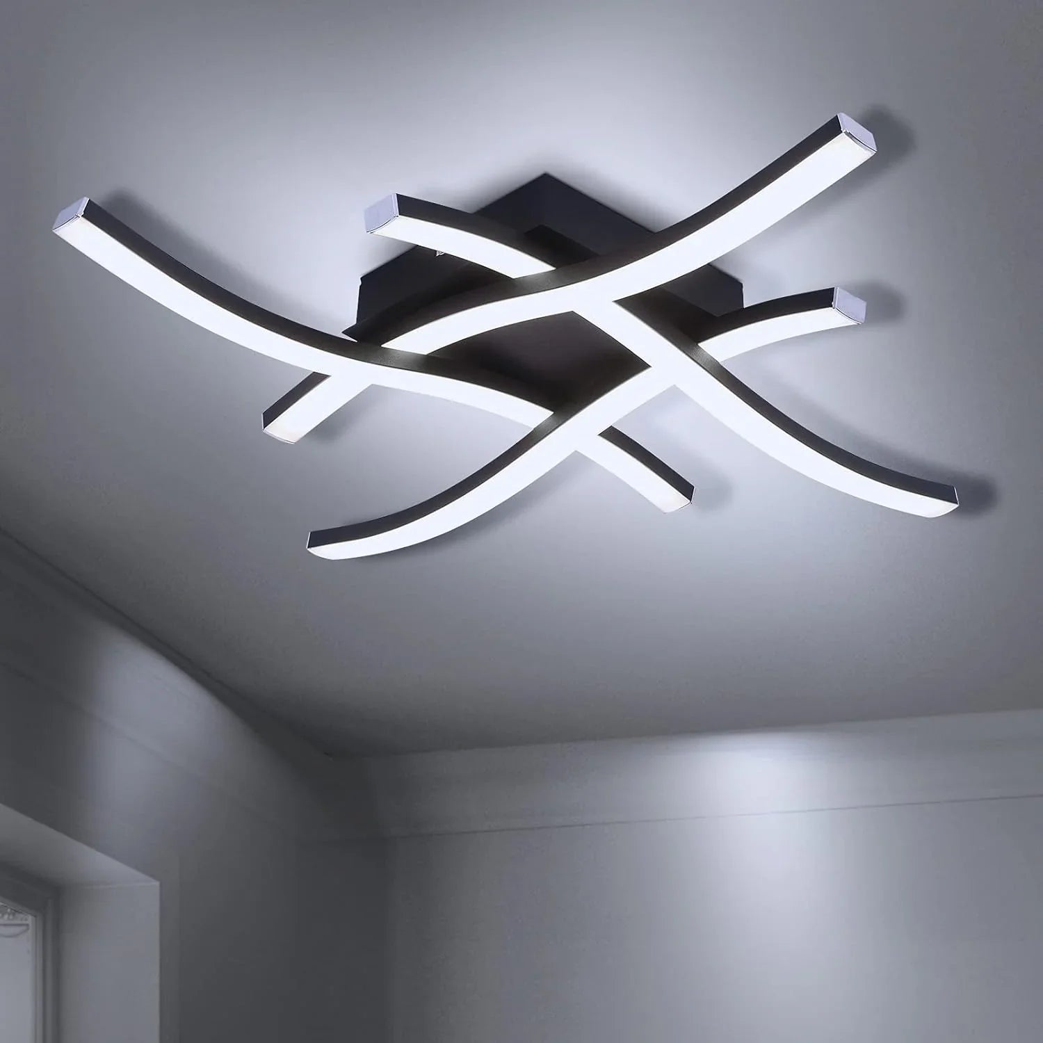 Luminária Led com Design Curvo 3 Cores para Sala e Quarto Aquavera