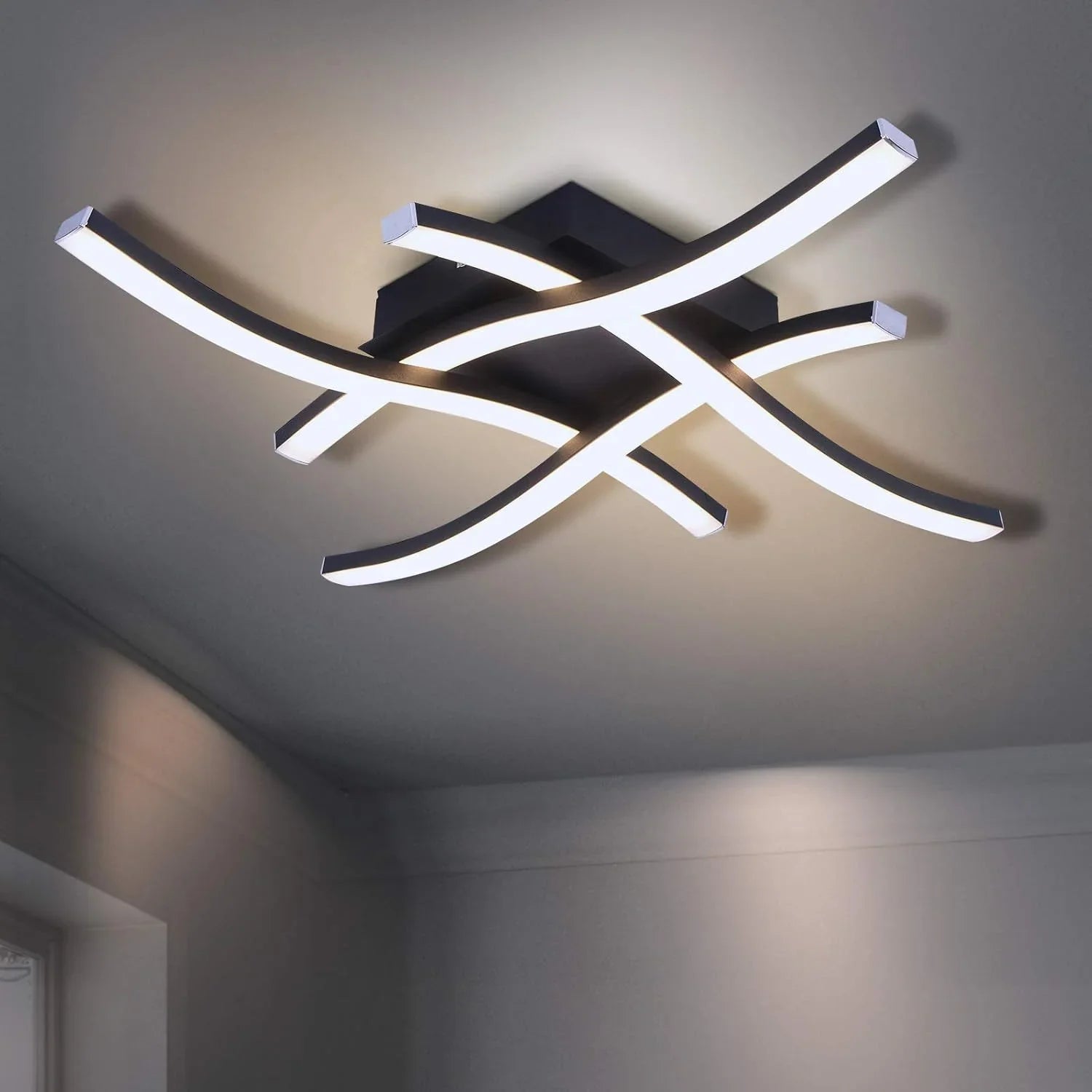 Luminária Led com Design Curvo 3 Cores para Sala e Quarto Aquavera