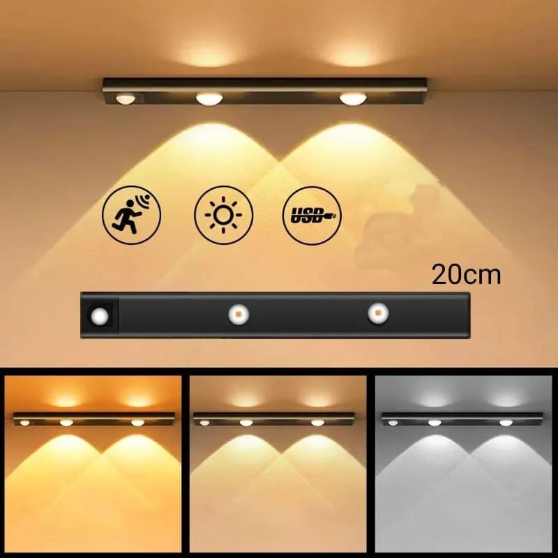 Luminária Led Magnética com Sensor de Movimento e Bateria Aquavera