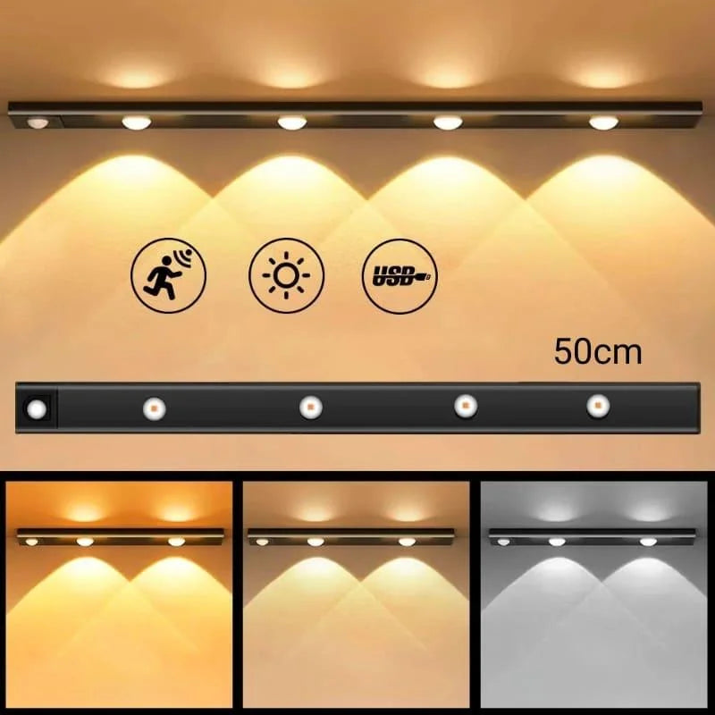 Luminária Led Magnética com Sensor de Movimento e Bateria Aquavera