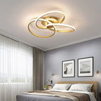 Luminária Led Trefoil Regulável Preta Branca e Dourada para Sala Aquavera