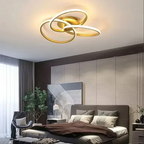 Luminária Led Trefoil Regulável Preta Branca e Dourada para Sala Aquavera
