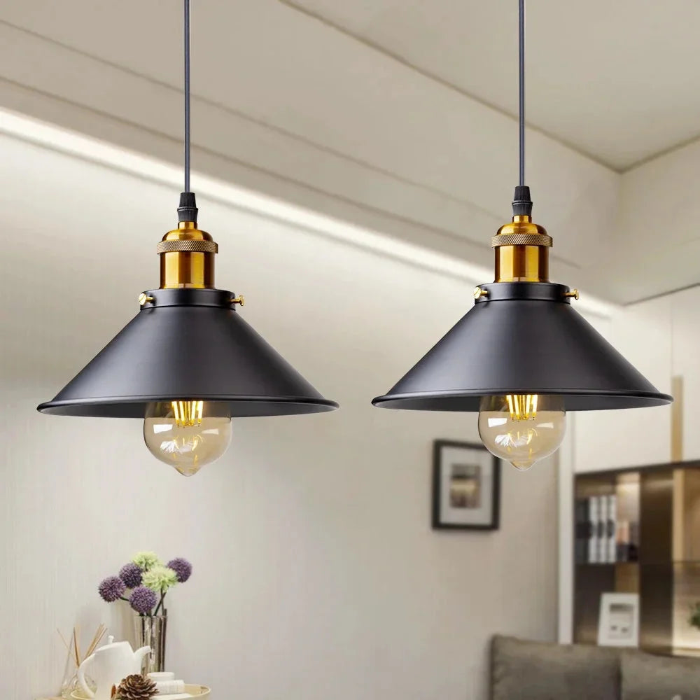 Luminária Pendente de Ferro Preto Vintage Estilo Nórdico para Decoração Aquavera