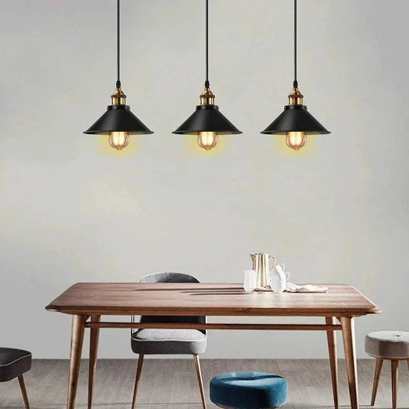 Luminária Pendente de Ferro Preto Vintage Estilo Nórdico para Decoração Aquavera