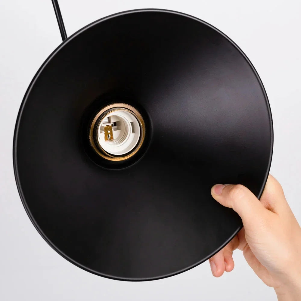 Luminária Pendente de Ferro Preto Vintage Estilo Nórdico para Decoração Aquavera