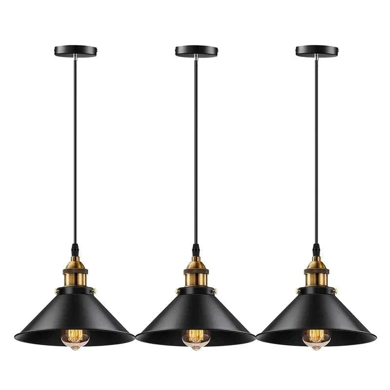 Luminária Pendente de Ferro Preto Vintage Estilo Nórdico para Decoração Aquavera