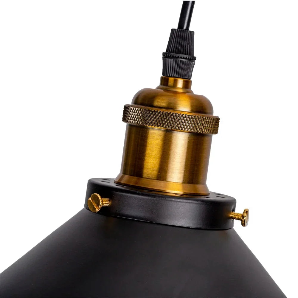 Luminária Pendente de Ferro Preto Vintage Estilo Nórdico para Decoração Aquavera