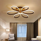 Lustre de Teto em Alumínio com Design Floral para Sala e Quarto Aquavera