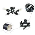 Lustre de Teto Moderno Preto com Design Sputnik para Sala Aquavera