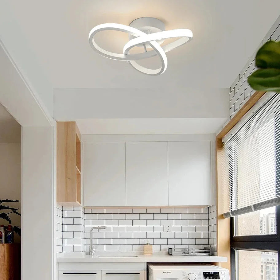 Lustre Led de Teto com 3 Cores para Quarto e Sala de Jantar Aquavera
