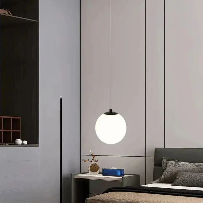 Lustre Pendente de Vidro com Led para Sala e Quarto Aquavera