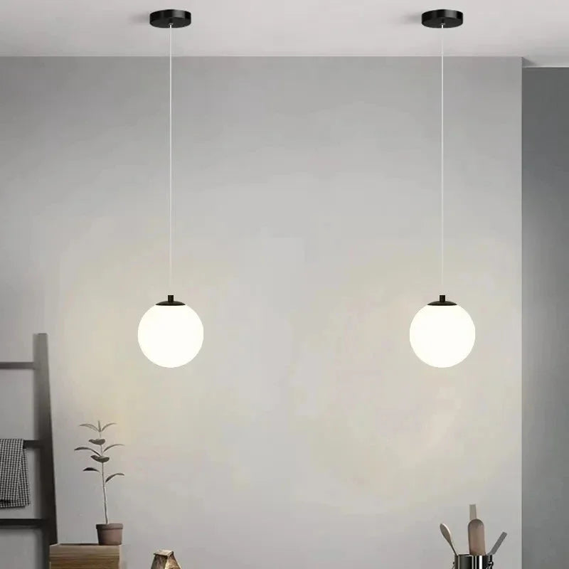 Lustre Pendente de Vidro com Led para Sala e Quarto Aquavera