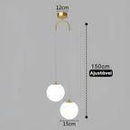 Lustre Pendente de Vidro com Led para Sala e Quarto Aquavera