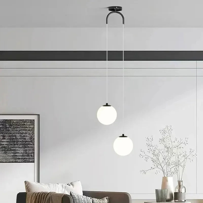 Lustre Pendente de Vidro com Led para Sala e Quarto Aquavera