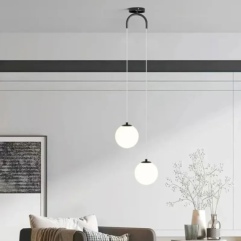 Lustre Pendente de Vidro com Led para Sala e Quarto Aquavera