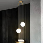 Lustre Pendente de Vidro com Led para Sala e Quarto Aquavera