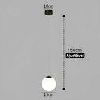 Lustre Pendente de Vidro com Led para Sala e Quarto Aquavera