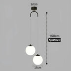 Lustre Pendente de Vidro com Led para Sala e Quarto Aquavera