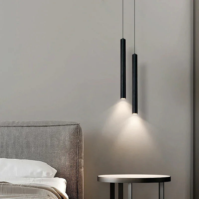 Pendente Led Duplo em Estilo Cilíndrico para Sala de Jantar Aquavera