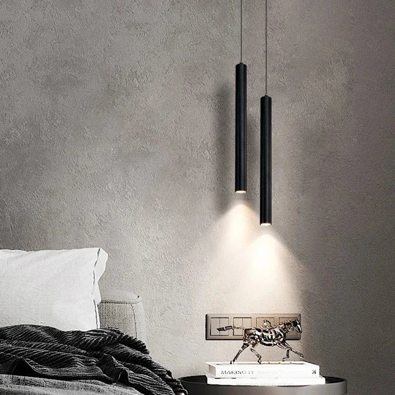 Pendente Led Duplo em Estilo Cilíndrico para Sala de Jantar Aquavera