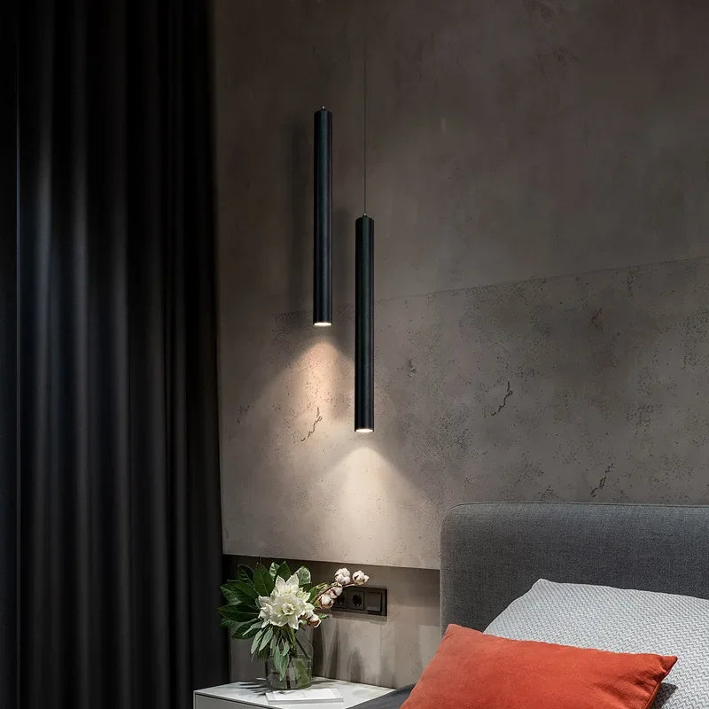 Pendente Led Duplo em Estilo Cilíndrico para Sala de Jantar Aquavera
