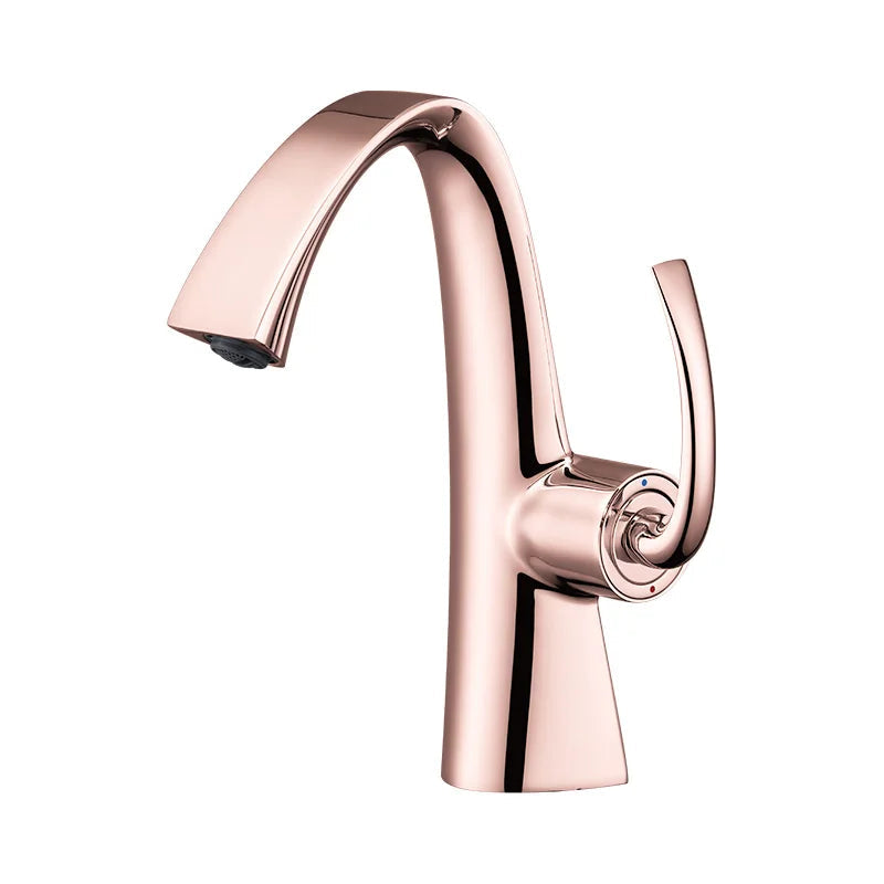 Torneira Para Banheiro Monocomando Com Misturador Minimalista Moderna Satin