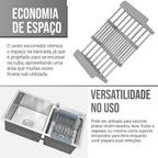 Cuba Cozinha Gourmet Pia Aço Inox Dupla Quadrada Acessórios