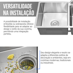 Cuba Cozinha Gourmet Pia Aço Inox Dupla Quadrada Acessórios