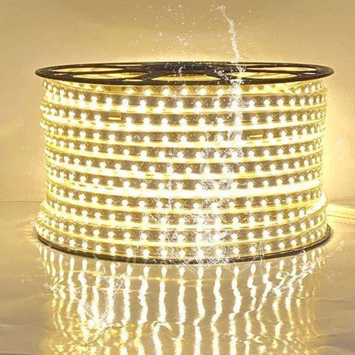 1 a 10 Metros Mangueira Fita de Led 5050 Branco Quente ou Frio 110v ou 220v + conector Fonte Rabicho