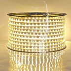 1 a 10 Metros Mangueira Fita de Led 5050 Branco Quente ou Frio 110v ou 220v + conector Fonte Rabicho