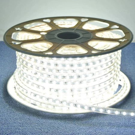 1 a 10 Metros Mangueira Fita de Led 5050 Branco Quente ou Frio 110v ou 220v + conector Fonte Rabicho
