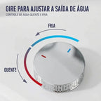 Torneira Misturador Banheiro Cascata Bancada 360° Aço Inox 2 Furos Cromada Brilhante