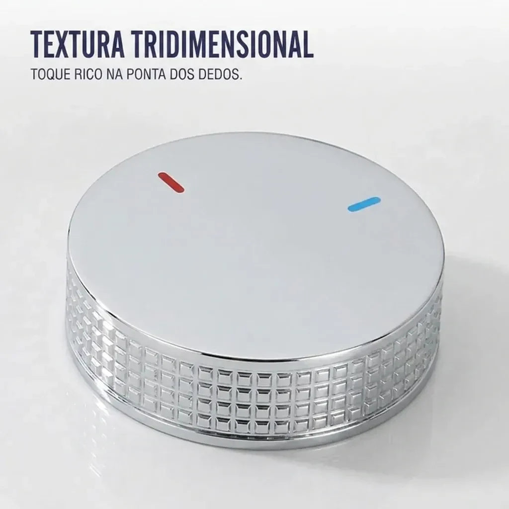 Torneira Misturador Banheiro Cascata Bancada 360° Aço Inox 2 Furos Cromada Brilhante