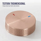 Torneira Misturador Banheiro Cascata Bancada 360° Aço Inox 2 Furos Ouro Rosé Escovado