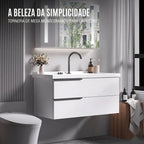 Torneira Misturador Banheiro Cascata Bancada 360° Aço Inox 2 Furos Cinza Fosco