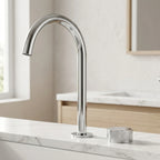 Torneira Misturador Banheiro Cascata Bancada 360° Aço Inox 2 Furos Cromada Brilhante