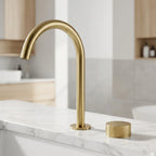 Torneira Misturador Banheiro Cascata Bancada 360° Aço Inox 2 Furos