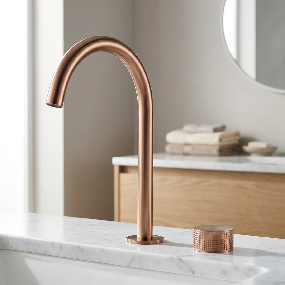 Torneira Misturador Banheiro Cascata Bancada 360° Aço Inox 2 Furos
