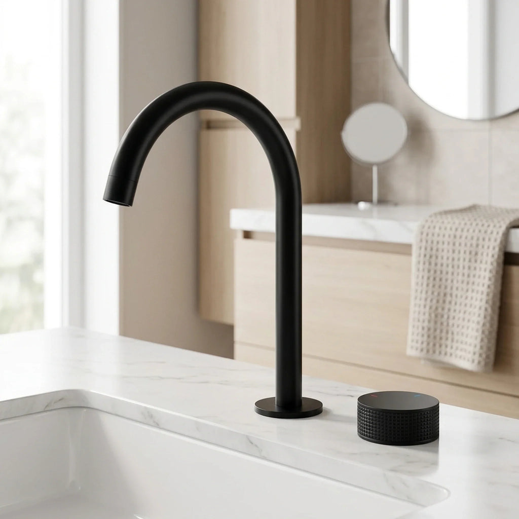 Torneira Misturador Banheiro Cascata Bancada 360° Aço Inox 2 Furos