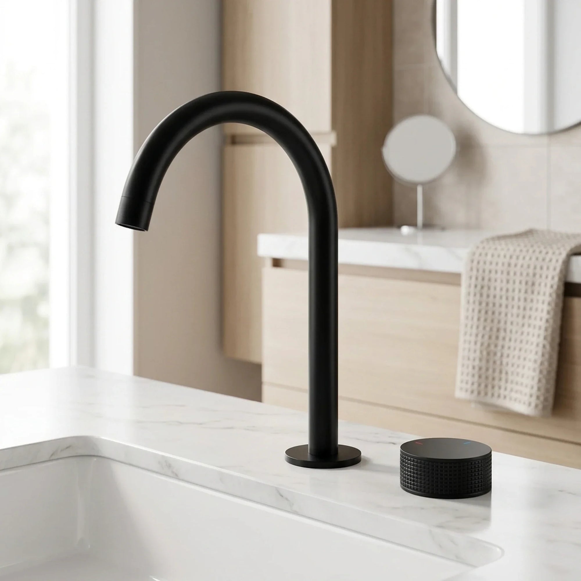 Torneira Misturador Banheiro Cascata Bancada 360° Aço Inox 2 Furos