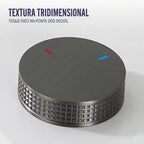 Torneira Misturador Banheiro Cascata Bancada 360° Aço Inox 2 Furos Cinza Fosco